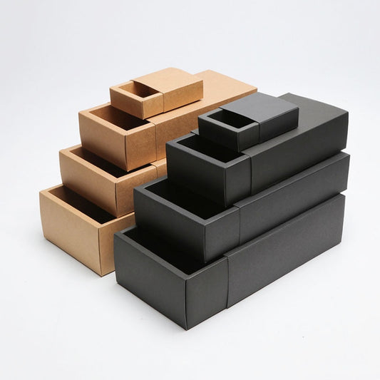 10 pcs Drawer Gift Boxes Kraft Brown Handmade Soap Packaging Boxes Party Storage box For Jewerly/Candy/Handicraft