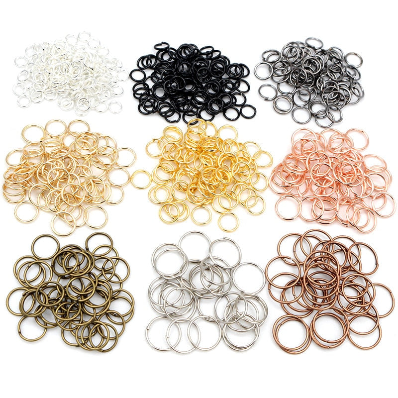 200pcs/Lot 3/4/5/6/7/8/10mm Metal DIY Jewelry Findings Open Single Loops Jump Rings Split Ring for jewelry making