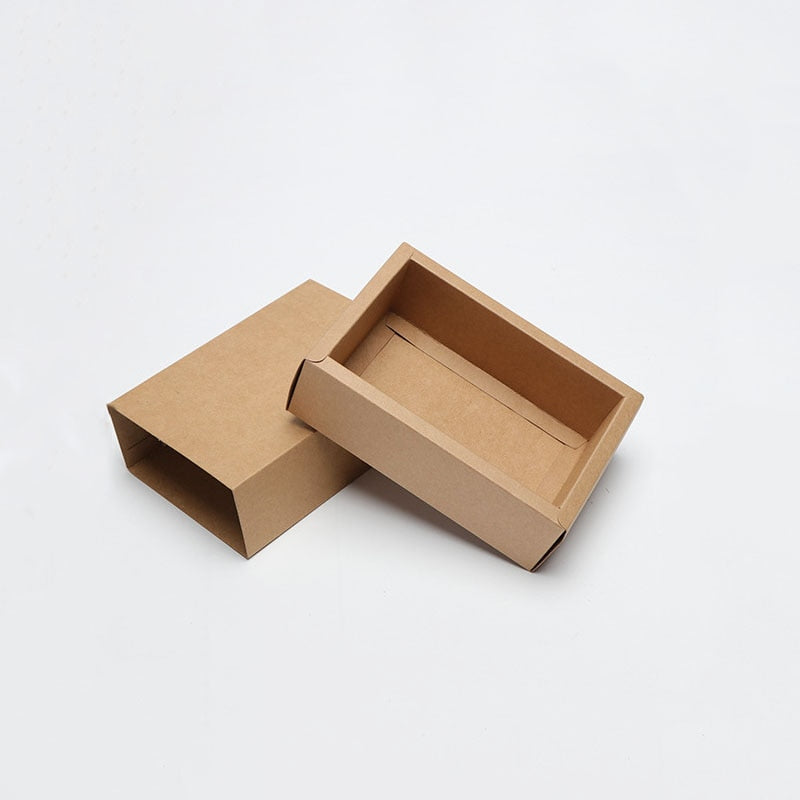 10 pcs Drawer Gift Boxes Kraft Brown Handmade Soap Packaging Boxes Party Storage box For Jewerly/Candy/Handicraft