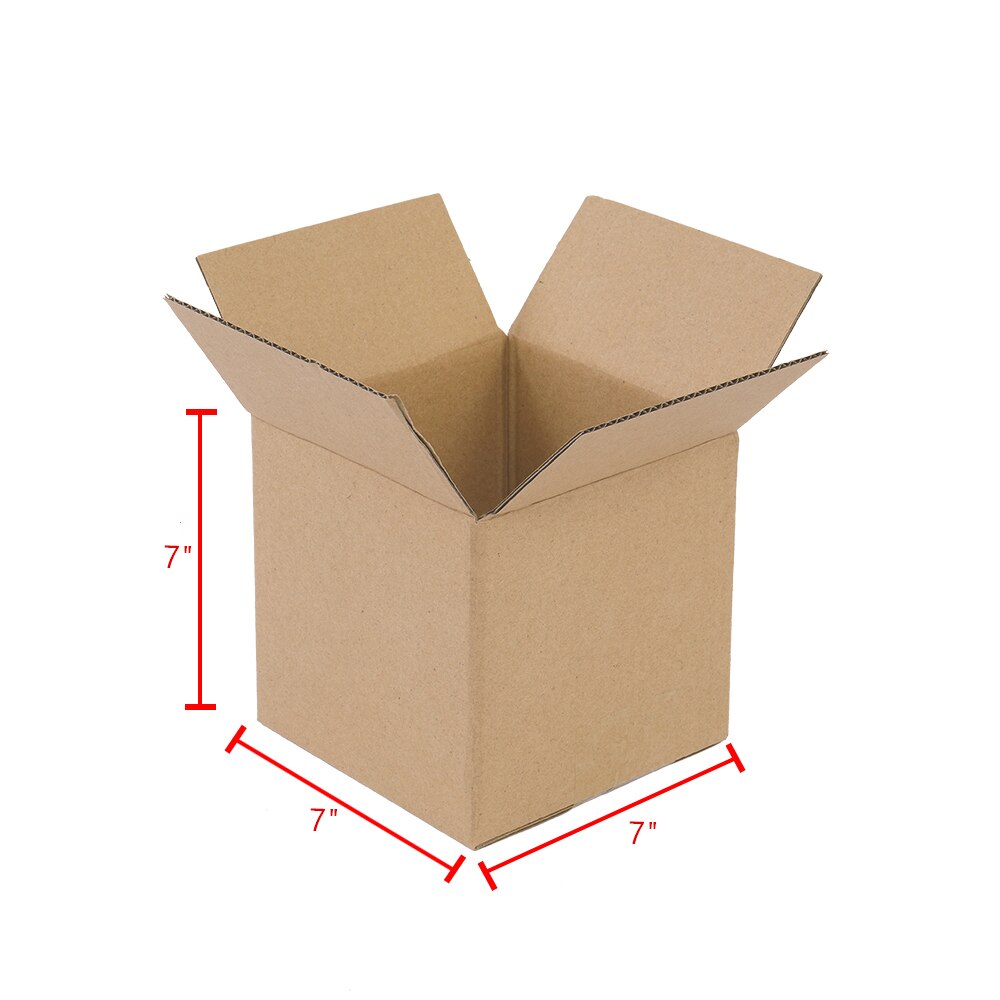 100 Corrugated Paper Boxes 7x7x7" inches (17.8x17.8x17.8CM) Easy to Assemble