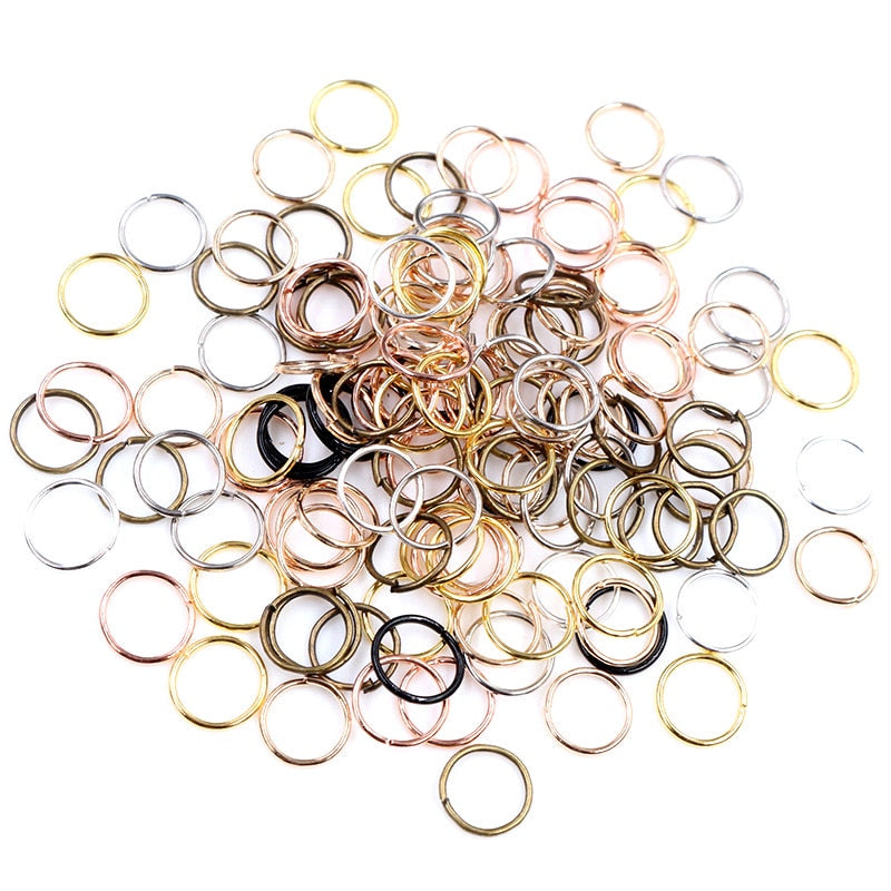 200pcs/Lot 3/4/5/6/7/8/10mm Metal DIY Jewelry Findings Open Single Loops Jump Rings Split Ring for jewelry making
